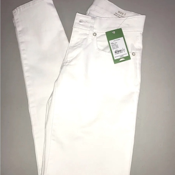 Lilly Pulitzer NWT Worth Skinny Jeans Resort White $158 Size 00,0 - Picture 9 of 11